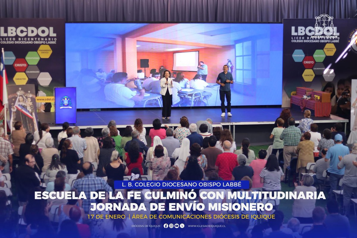 ESCUELA DE LA FE CULMINÓ CON MULTITUDINARIA JORNADA DE ENVÍO MISIONERO

NOTA COMPLETA: iglesiadeiquique.cl/noticias/escue…