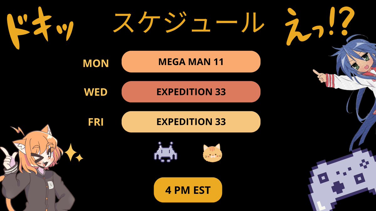 devyatto's tweet image. OLD SCHEDULE FORMAT CUZ I CAN'T MAKE A NEW ONE I LIKE LOL

WE'LL BE FINISHING MEGA MAN 11 AND FORCE YOU TO GO THROUGH SLOP 33 CUZ I CAN'T FINISH THIS GAME ON MY OWN 

LOVE U ALL XOXO