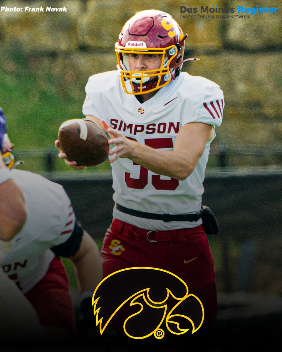 Simpson College transfer punter Tanner Philpott has committed to Iowa football. Philpott averaged 43.9 yards per punt as a sophomore last season and was named a D-III AFCA Second Team All-American: hawkcentral.com/story/sports/c…