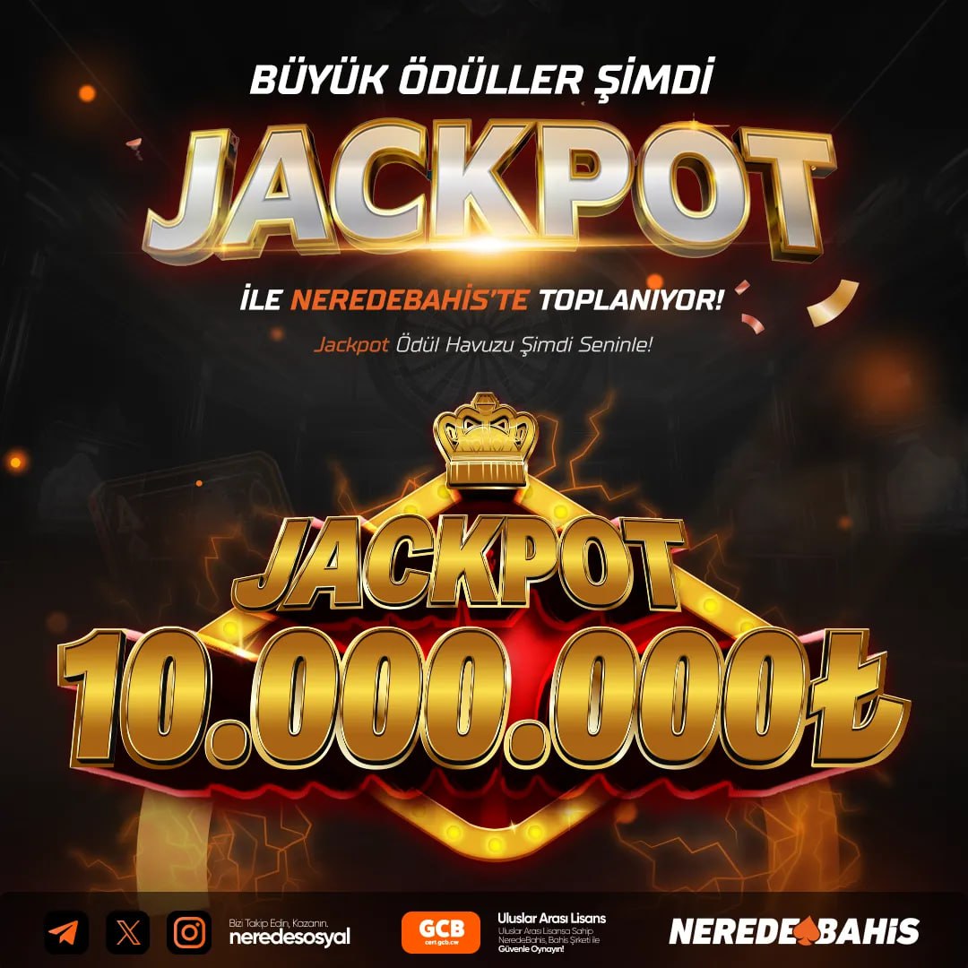 💥BÜYÜK ÖDÜLLER SAHİBİNİ BEKLİYOR!💥

👑 JACKPOT 👑 artık NEREDEBAHİS’te toplanıyor!
💰🔥 10.000.000₺ JACKPOT 🔥💰

⚡ Şansını dene
🎯 Büyük kazan
🏆 Tahtın sahibi sen ol!

🎰 Oyna → Kazan → Zirveye Çık!
🚀 Jackpot ödül havuzu şimdi seninle!

nwgo.net/nerede

#jackpot