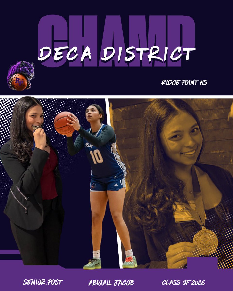 RPHS_GBB's tweet image. No days off! Help us congratulate Abigail Jacob, for winning District in the DECA Integrated Marketing Campaign Event Sector this past week! It takes commitment, hardwork,Push,&amp;amp;WANT TO to do hard things! We are so proud of you! Continue to Strive for Greatness. #MorethananAthlete