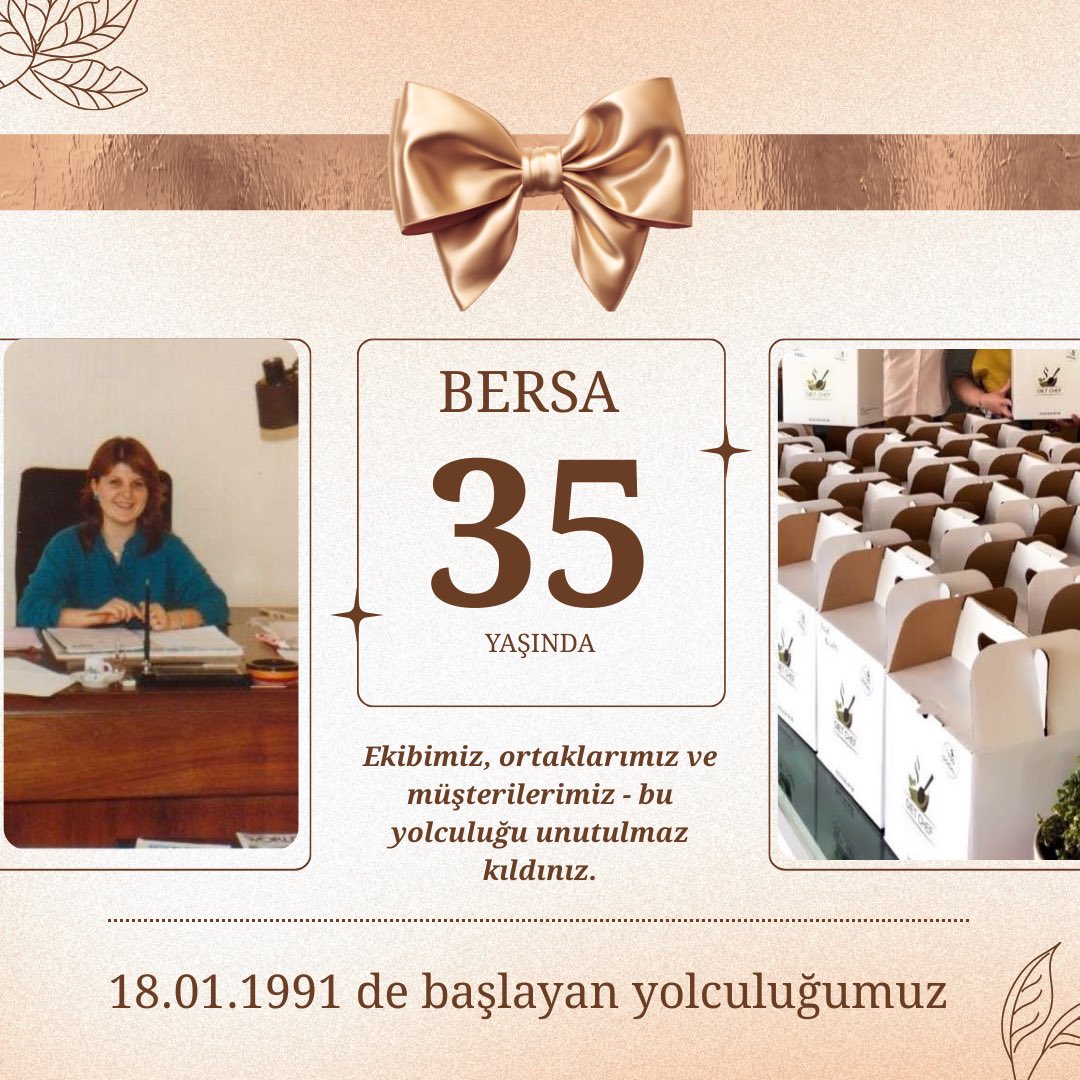 BersaLtd's tweet photo. Zaman değişti, teknoloji gelişti ama heyecanımız hep ilk günkü gibi kaldı! ✨
18.01.1991’de küçük bir adımla başlayan Bersa serüvenimiz bugün 35. yaşını kutluyor. Otuz beş yıla binlerce tecrübe, yüzlerce dostluk ve sayısız başarı sığdırdık. https://t.co/u03CpfhFOw