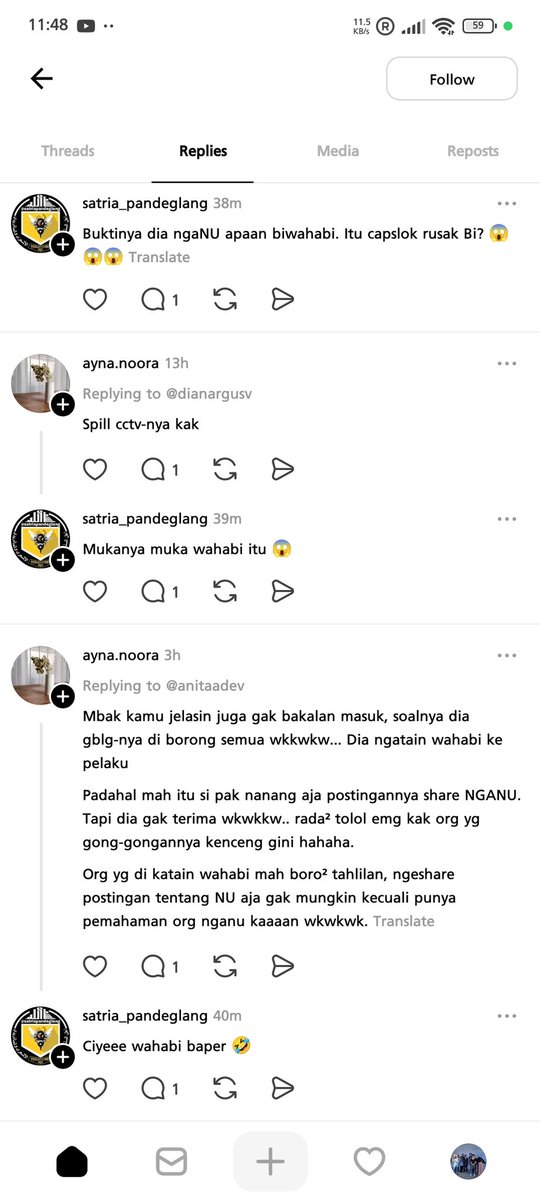 al_zaeri's tweet photo. Siapapun yang berlawanan pendapat langsung disebut Wahabi, kaum datar, murtad, dan sebutan hewan2 lainnya. Tolong dikondisikan umatmu. @nahdlatululama @suaraNU @nu_online @DakwahPBNU @NUgarislucu @unuindonesia https://t.co/zVITUTwV6Q
