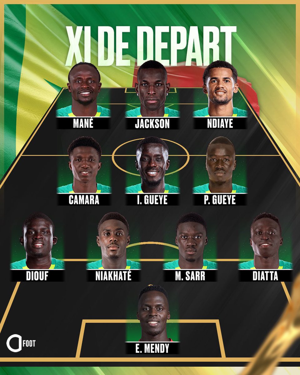 🚨🚨🚨🚨🚨🚨🚨🚨🚨🚨🚨🚨🚨🚨🚨

عااااااااااااااااااااااااااااااااااااااااااااااااجل — رسميًا:

تشكيلة الــسنغال 🇸🇳 ضد المغرب 🇲🇦 في نهائي كأس أفريقيا 

🤯🤯🤯🤯🤯🤯🤯🤯💛💛💛💛💛💛💛