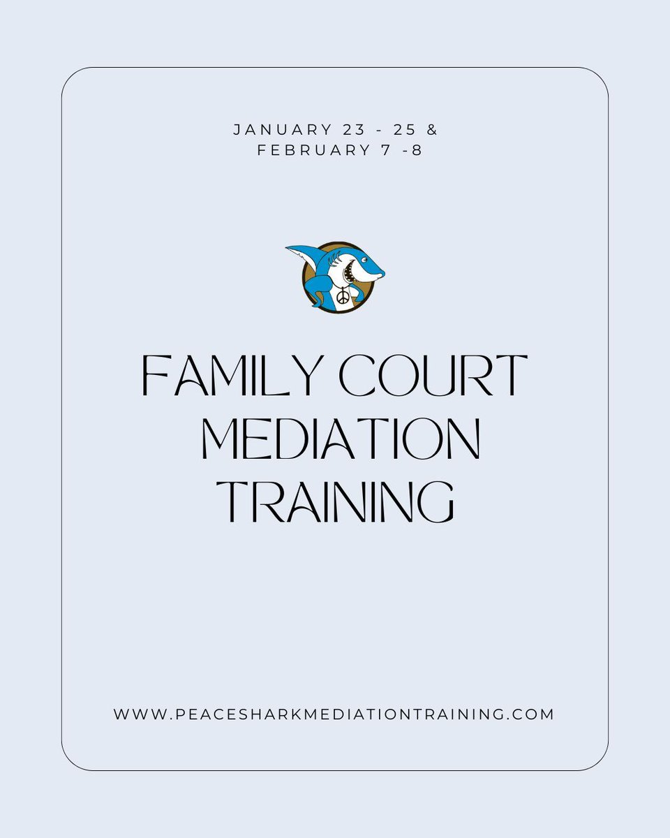 Sign up today!
.
.
.
#GLCM #Peacemaking #TeachPeace #PeaceChest #PeaceShark #MediationTraining #MediationTechniques #NegotiationTraining #CommunicationTraining #ConflictManagementTraining #MediationProcess #MediatorCertification #MediationCourse #MediationEducation
