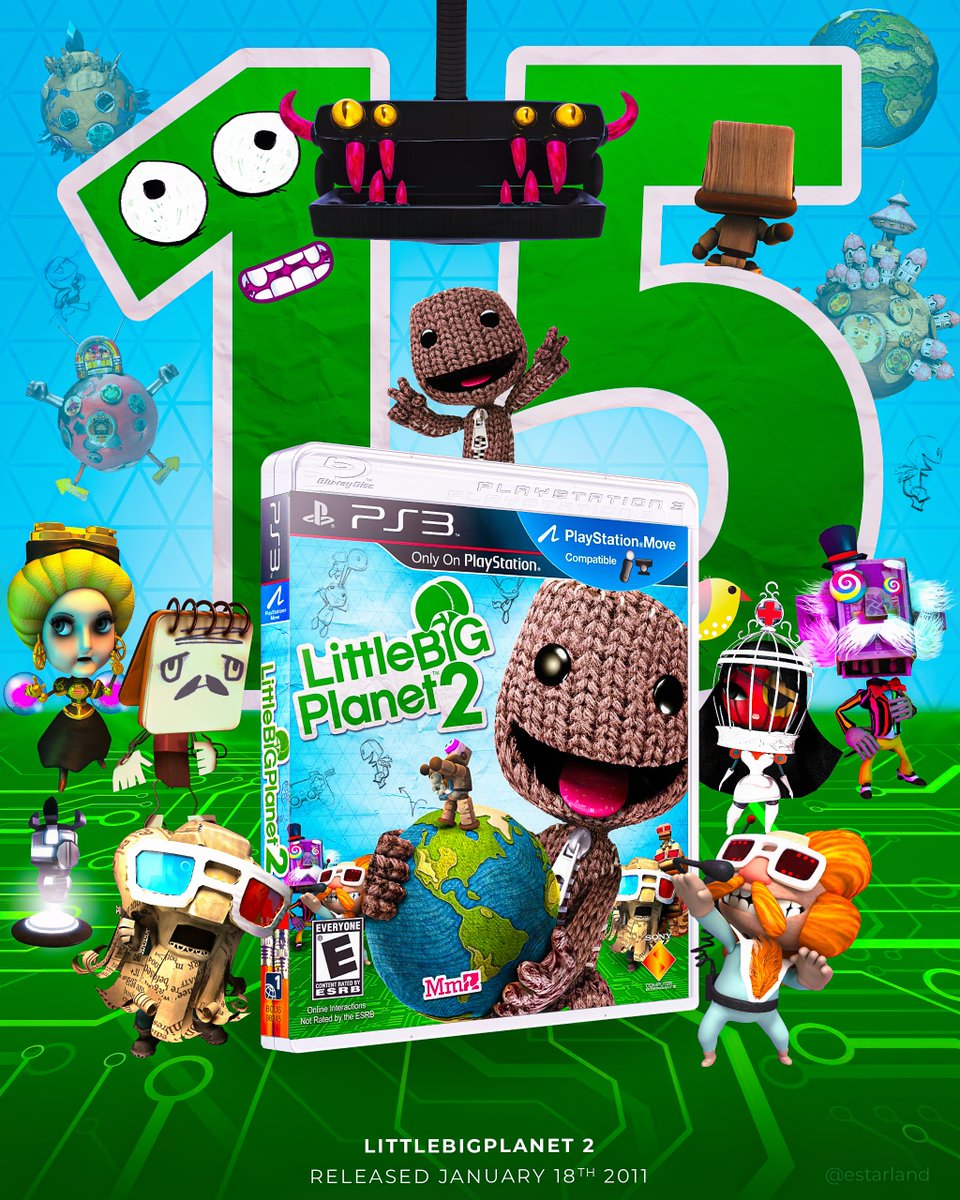eStarland's tweet image. Today is the 15th anniversary of LittleBigPlanet 2! 🌎