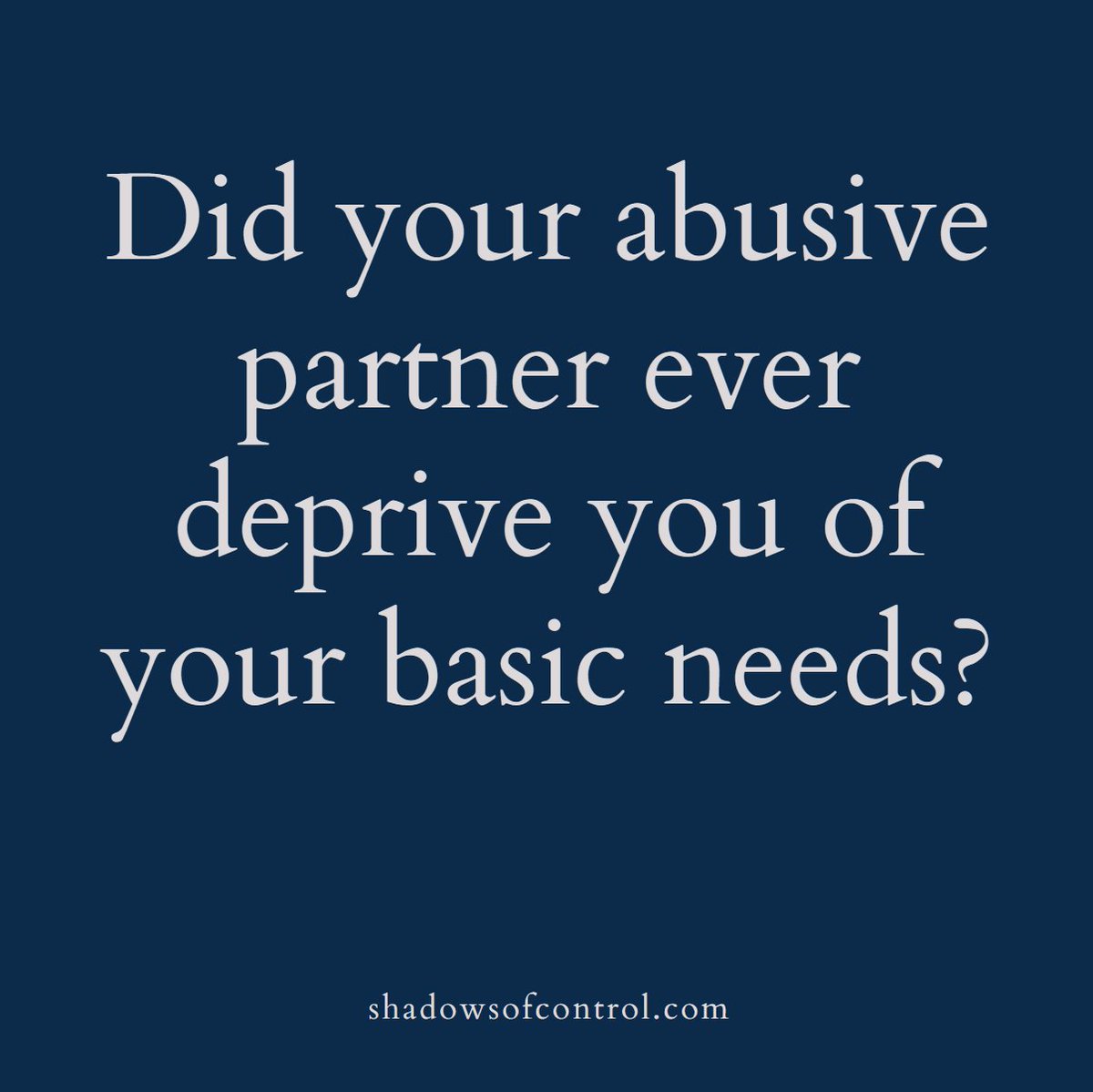 shadows_control's tweet image. Abusers often control access to basic needs like food, sleep, or healthcare as a means of asserting power and keeping their victims dependent and vulnerable. 💔 

#CoerciveControl #AbuseAwareness #ToxicRelationships