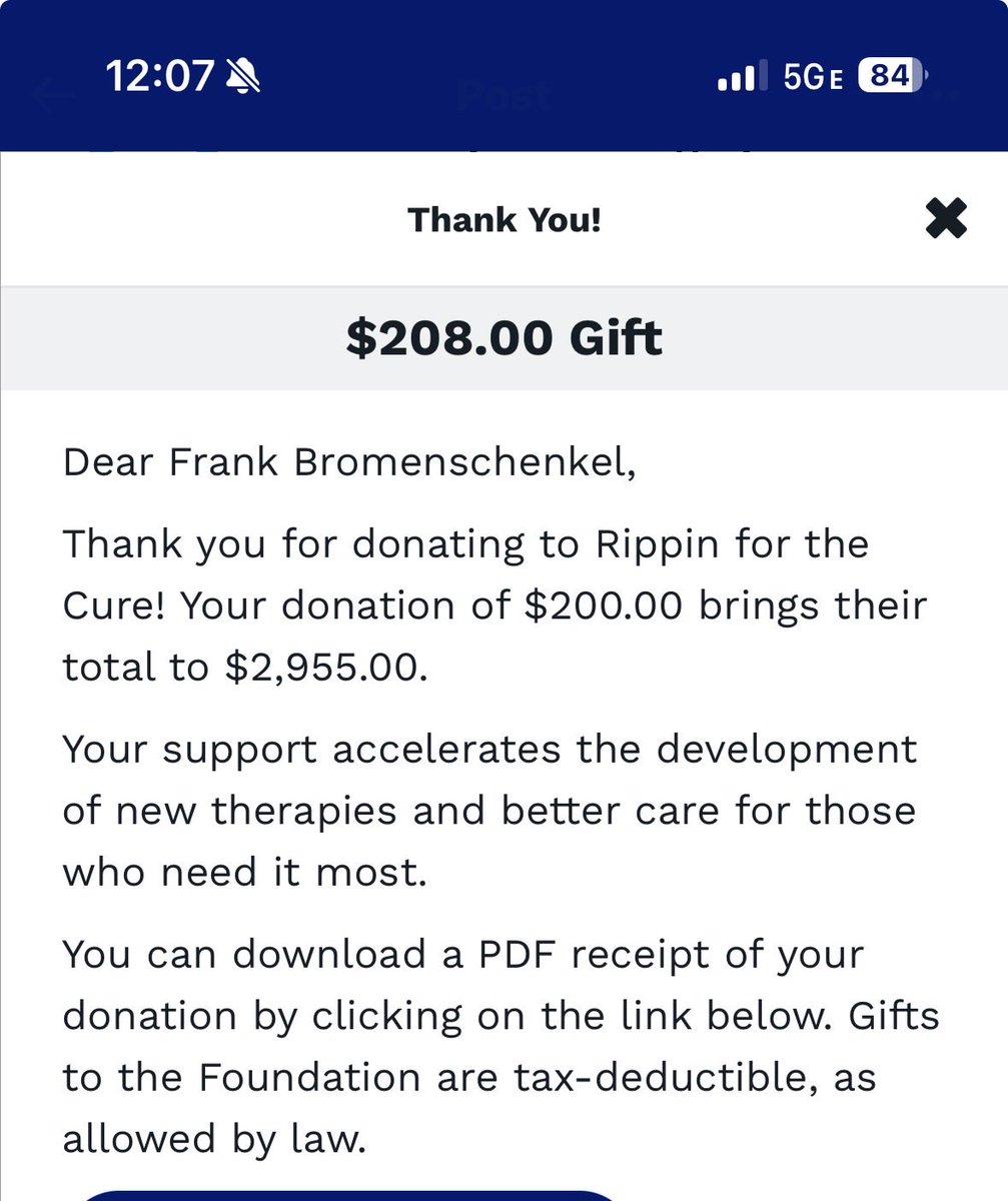Bromo32's tweet photo. @eshecker What a great cause! Almost to $3,000! https://t.co/jETpGMi0kI