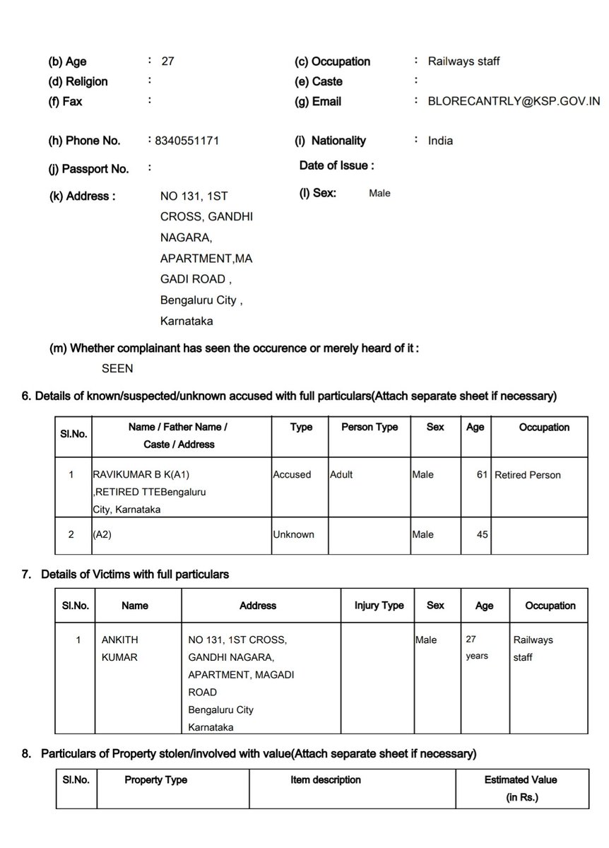 irtcso's tweet photo. It is deeply concerning that despite an FIR being lodged against the offenders who assaulted our on-duty staff, the accused are still roaming free. Safety of Ticket Checking Staff is non-negotiable.
@GMSWR @K_Rail_Police @SRPBengaluru
@RailMinIndia @AshwiniVaishnaw @RPF_INDIA https://t.co/329HQJ5HmO