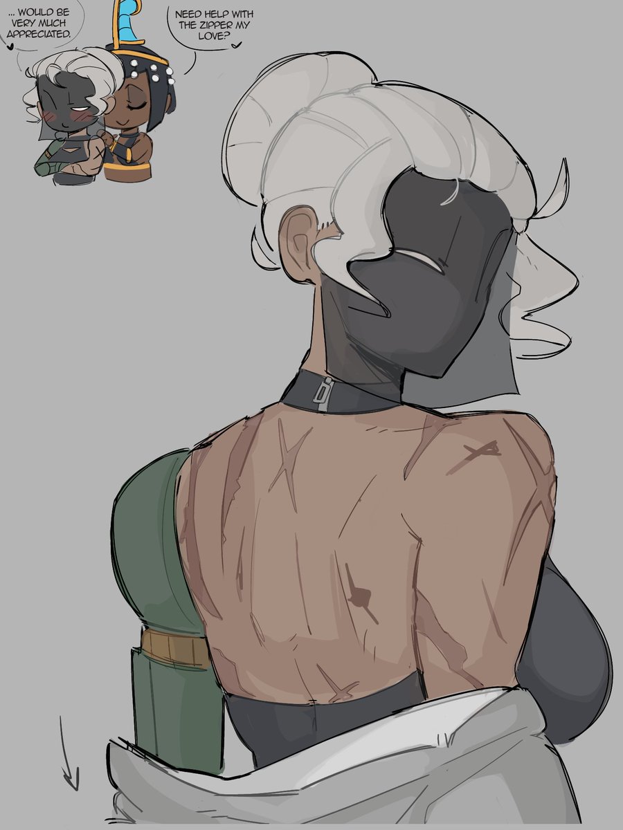 why do you have such a weird zipper anyway. oh wait I made you... oh....... #skullgirlsAU