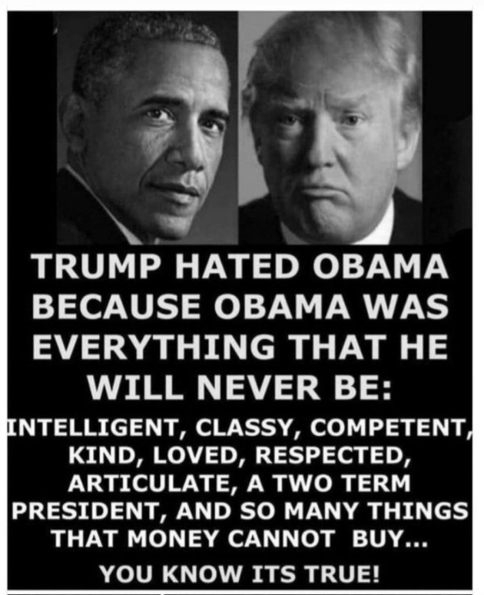 Damaan4u33's tweet image. As long as he lives, Donald Trump will always be haunted by President Barack Obama! 👻