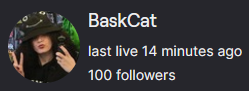 BaskkCatt's tweet photo. Omg guys we hit 100 followers and the most subs we have ever had on #twitch !!!
Thank you guys so much for the support and the love ♡ I'm excited for what 2026 will bring and I can't wait to find out with all of you 🥳

#newyear2026 #smallstreamer #milestone https://t.co/0MSxicSJmO