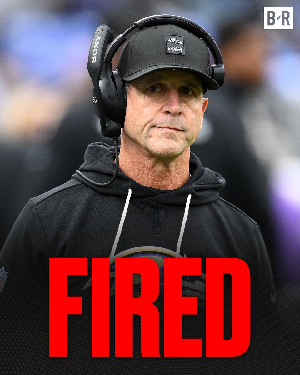 BleacherReport's tweet image. Breaking: John Harbaugh has been fired by the Ravens after 18 seasons, per @AdamSchefter