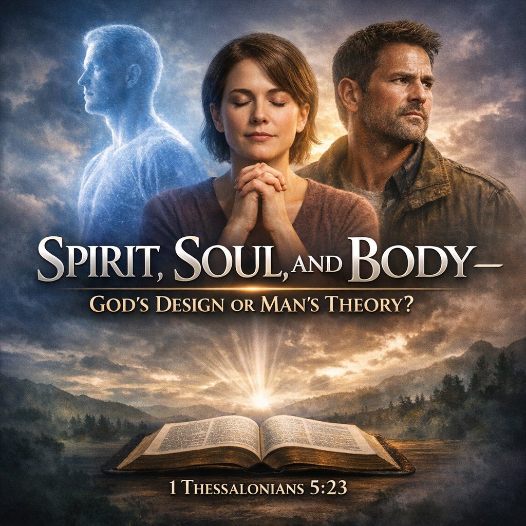 TNTJohn1717's tweet image. Spirit, Soul, and Body – God’s Design or Man’s Theory?

Introduction

Few teachings in modern Christianity have been repeated more confidently and examined more carelessly than the idea that man is divided into spirit, soul, and body as three fully distinct operational…