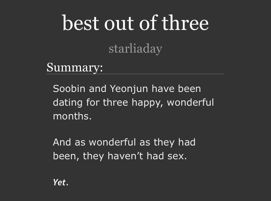 starliady's tweet photo. ⌞best out of three⌝

⤷ one-shot
⤷ 11k words
⤷ explicit

  ⤷moodboard by @calenbinie 🤍
  ⤷link: https://t.co/oNhoA7Bbi7 https://t.co/e8WF9eUOvF