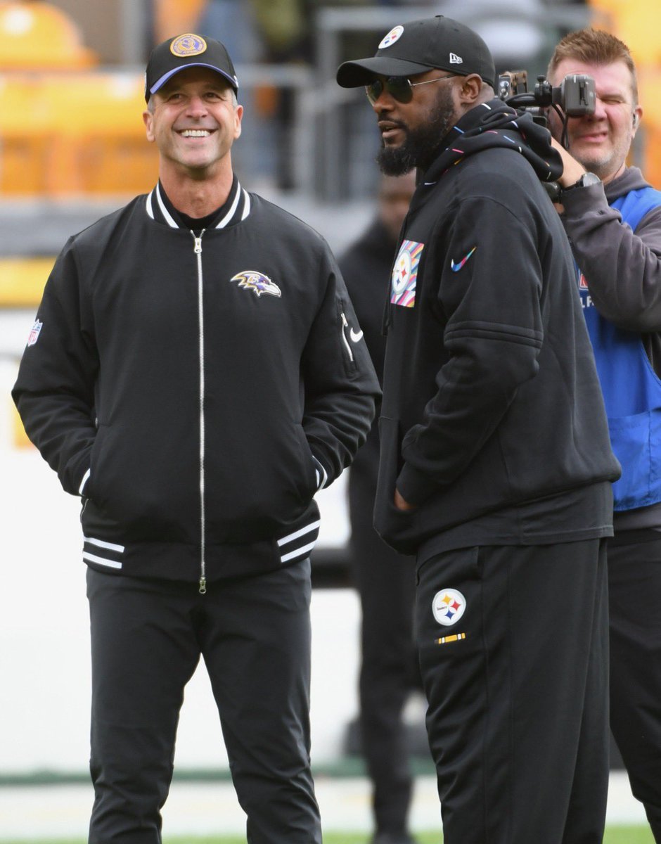 AdamSchefter's tweet image. John Harbaugh and Mike Tomlin faced each other 44 times in the storied Steelers–Ravens rivalry:

🏈Steelers went 23–17 in regular-season meetings

🏈They split the postseason 2–2