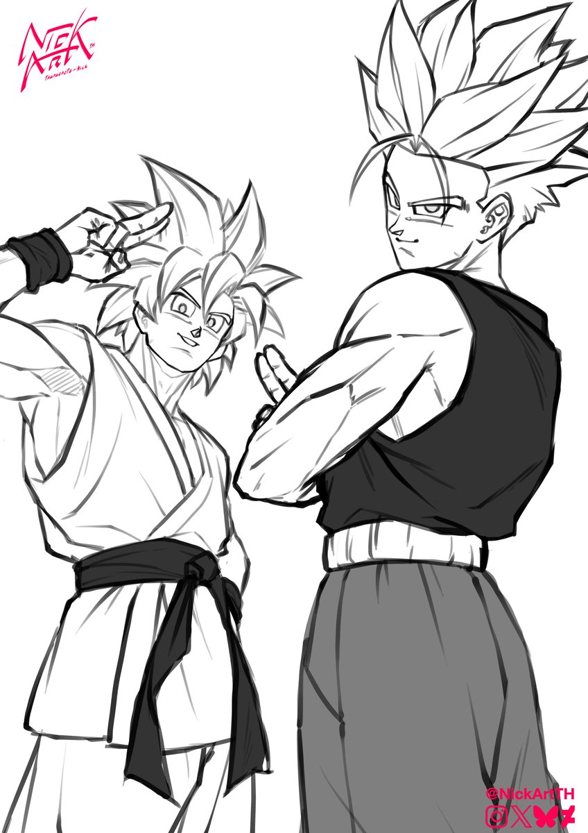 ZickArtTH's tweet image. Goten &amp;amp; Trunks