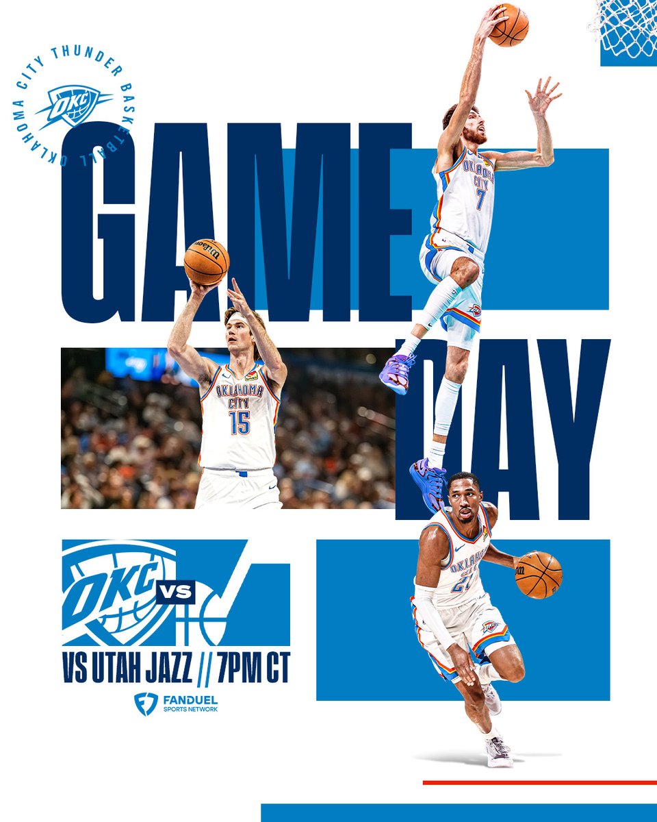 okcthunder's tweet image. Gameday in OKC 🏠

🎟️ bit.ly/4o7SUsj
📺 FanDuel Sports Network
📻 @sportsanimal