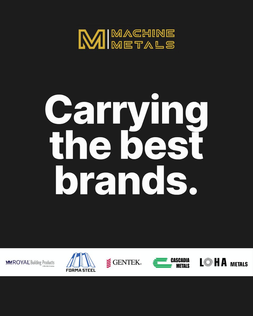 MachineMetals's tweet image. Top-tier brands you trust! Quality metal, done right! 🦾

#MachineMetals #YQL #MetalExperts #MetalShop #CustomMetal