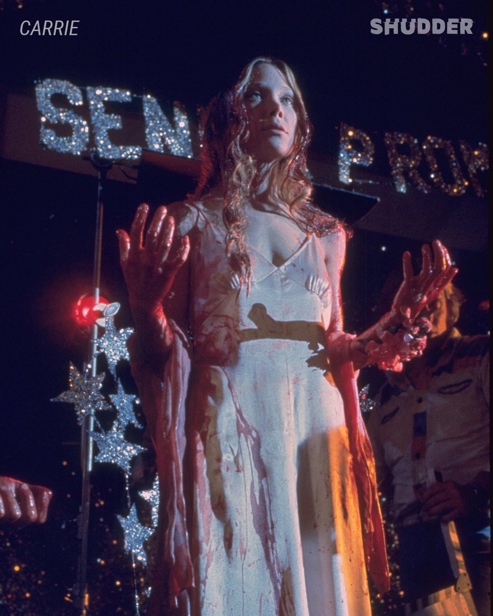 Shudder's tweet image. This year, we’re celebrating 50 years of the iconic prom queen and Sissy Spacek’s devastating performance. 👑

Stream CARRIE on Shudder.