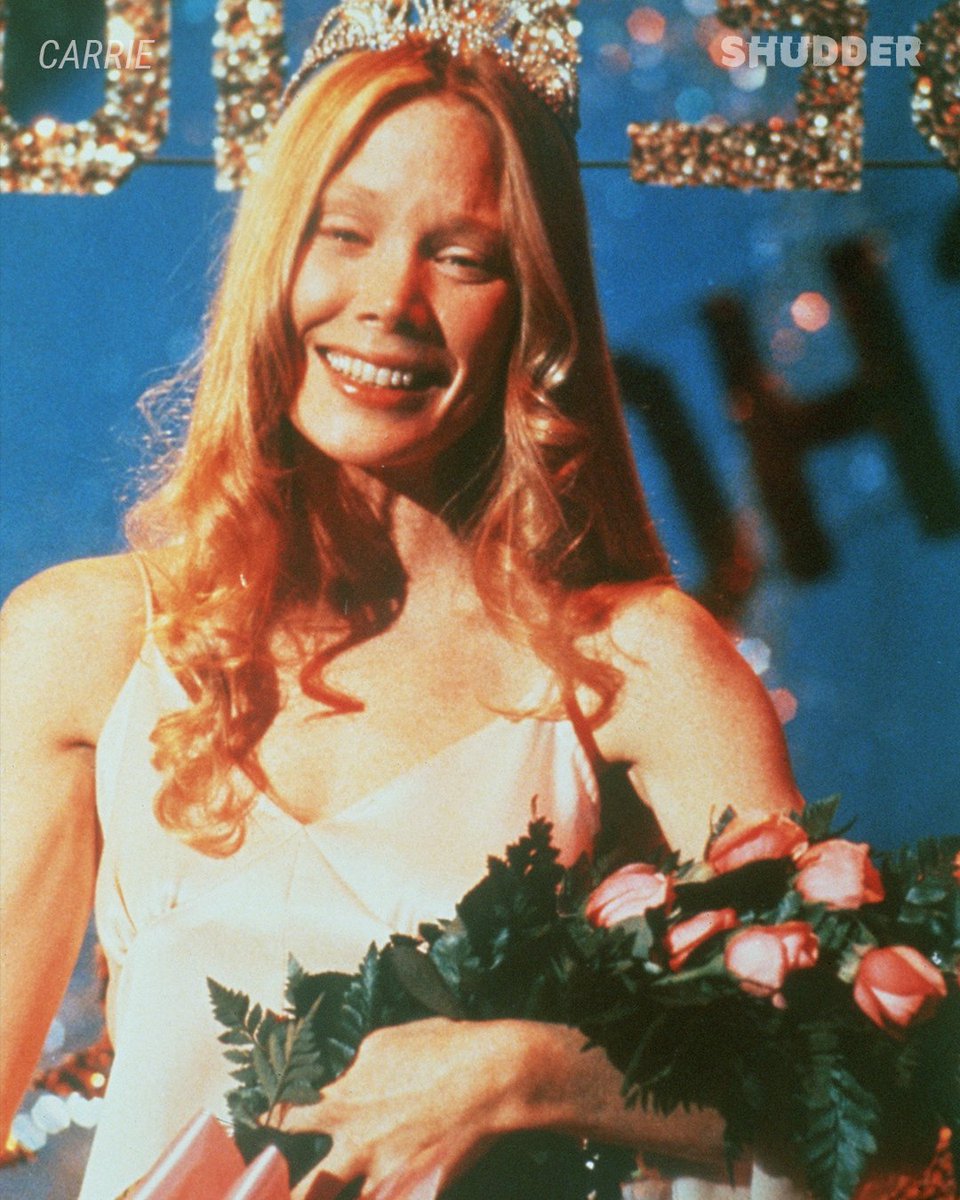 Shudder's tweet image. This year, we’re celebrating 50 years of the iconic prom queen and Sissy Spacek’s devastating performance. 👑

Stream CARRIE on Shudder.