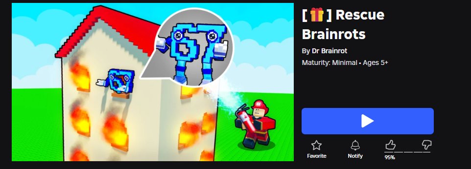 Before Christmas I helped work on this 5.3M Visit game called "Rescue Brainrots" with MonzoDev! (Proof Attached)