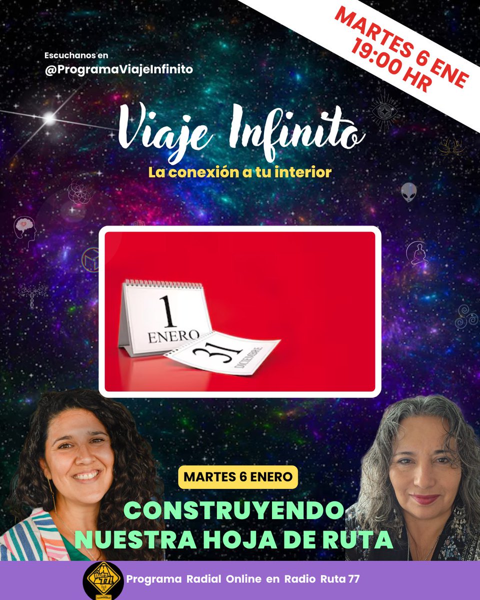 🚨Ya estamos en vivo con #ViajeInfinito en ruta77.net 🌐

#Podcast #Holístico #RadioOnline #Chile #Terapias