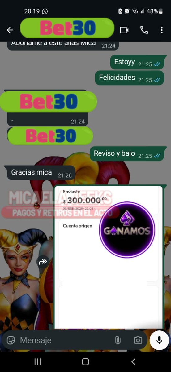 Micajeeks's tweet image. 𝐎𝐓𝐑𝐎 𝐏𝐑𝐄𝐌𝐈𝐀𝐙𝐎 𝐃𝐄 𝐆𝐀𝐍𝐀𝐌𝐎𝐒

⬇️⬇️𝐋𝐎𝐒 𝐏𝐀𝐍𝐄𝐋𝐄𝐒 𝐄𝐒𝐓𝐀𝐍 𝐐𝐔𝐄 𝐄𝐗𝐏𝐋𝐎𝐓𝐀𝐍⬇️⬇️

💥🎰 ¡Jugá AHORA, ganá ENORME! 💥🎰

𝗟𝗜𝗡𝗘𝗔 𝟭 👇
📲wa.me/5491123394478

𝗟𝗜𝗡𝗘𝗔 𝟮 👇
📲wa.me/5491138498307