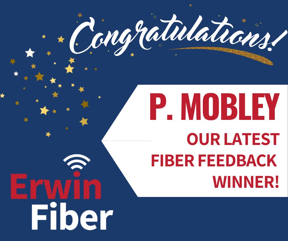 Congratulations to our Fiber Feedback Winner for the month of December. If you have an internet installation scheduled for this month, be sure to fill our our short survey afterwards at e-u.cc/feedback for your chance to win a $50 account credit.