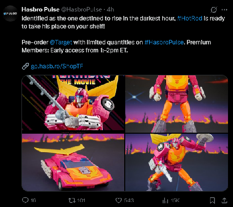 I'm so disappointed in <a href="/HasbroPulse/">Hasbro Pulse</a> today.  The below post said Premium members sales started at 1PM ET.   but was sold out before 12:30 ET.  Set an alarm and everything... If you need an employee who can tell time i'm happy to contract out to assist. #Transformers