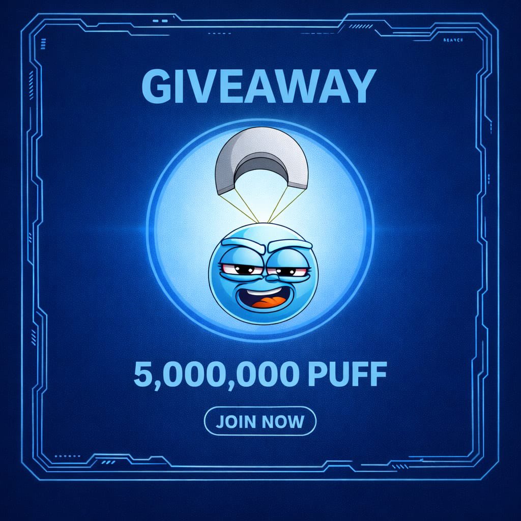 PuffXCoin's tweet image. GIVEAWAY 5,000,000 - $USDT from PUFF COIN each will receive 350 $USDT for 2000 fastest people ⏰ 

- Follow @PuffXCoin 
- RT + Like ❤️ 
- Comments $SOL address 

Giveaway ends 9th January ⏳