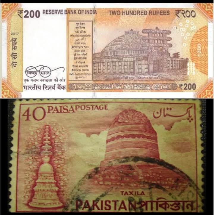 AmbedkariteLk's tweet image. Sanchi Stupa on Indian currency, Taxila Buddhist Stupa on Pakistani currency.

Buddha is a world heritage,🔥🔥 

Buddha is in every particle.🔥🔥