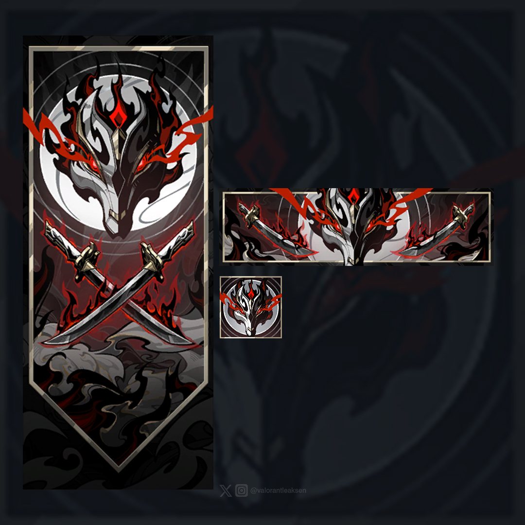 VALORANTLeaksEN's tweet image. Ayakashi Playercard // #VALORANT