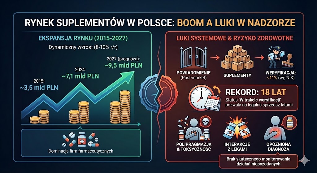 mbienkowski's tweet photo. To nie tylko liczby, to realny problem dla #ZdrowiePubliczne: polipragmazja, groźne interakcje i opóźnione diagnozy. #BezpieczeństwoPacjenta! P.S. Polecam Google Gemini do infografik https://t.co/zHTbkQzCju