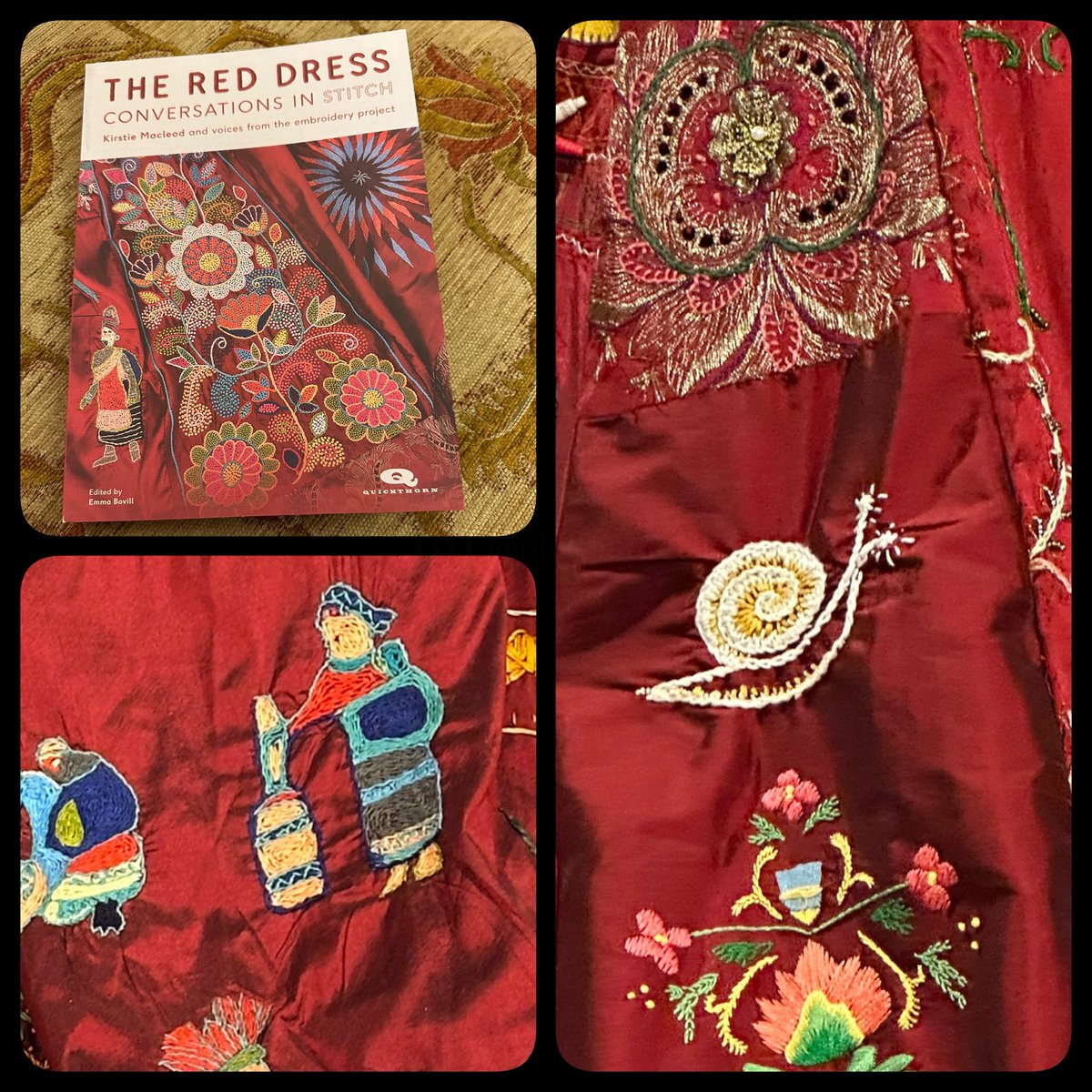 RAGriggsauthor's tweet photo. For #textiletuesday more about the Red Dress.
I bought the book which has more information about some of the people involved, and about the project. Inspirational!
#thereddress #embroidery https://t.co/4d7V7uE3hr