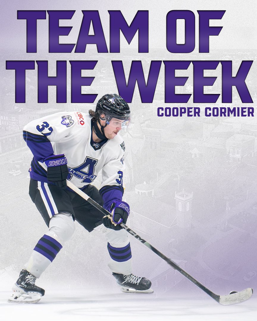 Three Ramblers were named to the MHL Team of the Week today! Congratulations to Christian White (5A) Cooper Cormier (5G,3A) and Anthony Gaudet (3G,5A) on being selected!!
