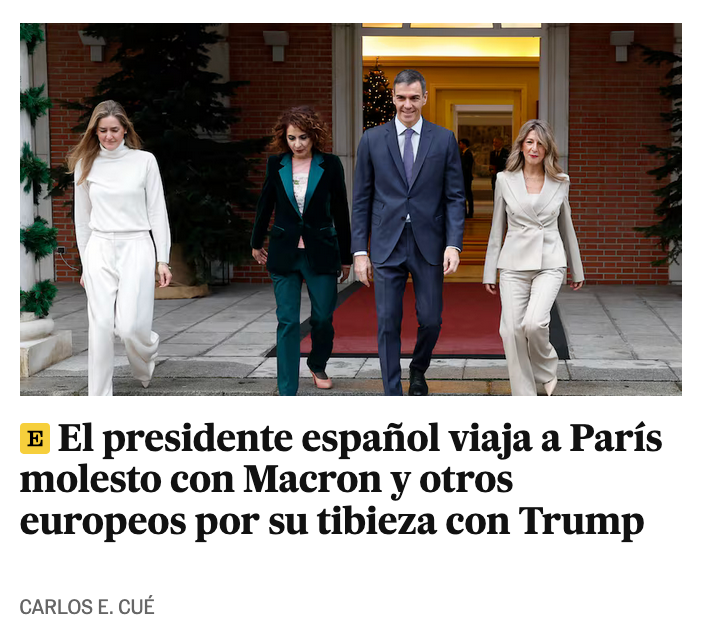 PabloEchenique's tweet image. Tenemos dos bases de EEUU y 3700 soldados en nuestro territorio. Francia no tiene ni una cosa ni la otra. Pero la progresía mediática te va a contar que Sánchez es el Che Guevara con Venezuela y Groenlandia, aunque no haga nada material. Lo mismo que hicieron con Palestina.