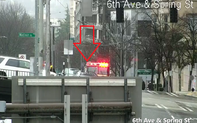 事故発生！北行き通行止め