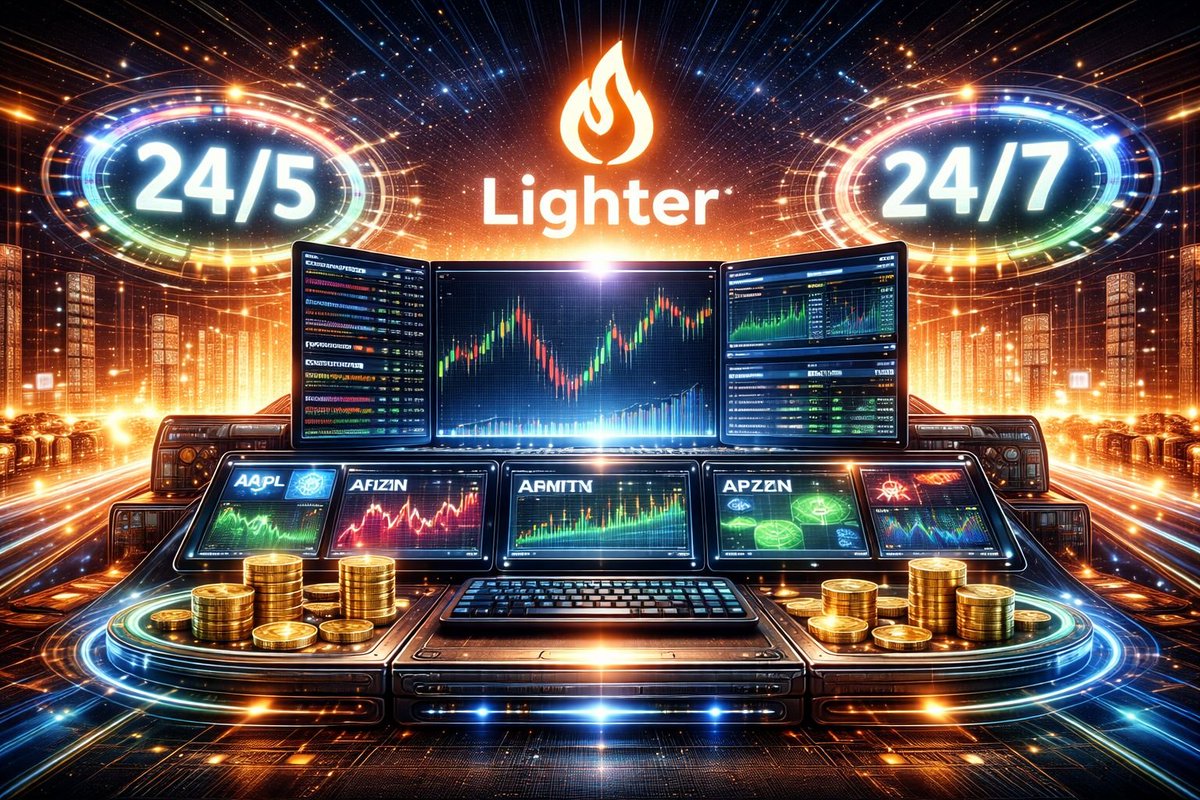 LIGHTER LAUNCHES EQUITY PERPETUALS WITH EXPANDED 24/5 MAINNET TRADING  Lighter has launched equity perpetual contracts on mainnet, introducing  expanded 24/5 trading access for users. The platform said full 24/7 trading  availability is