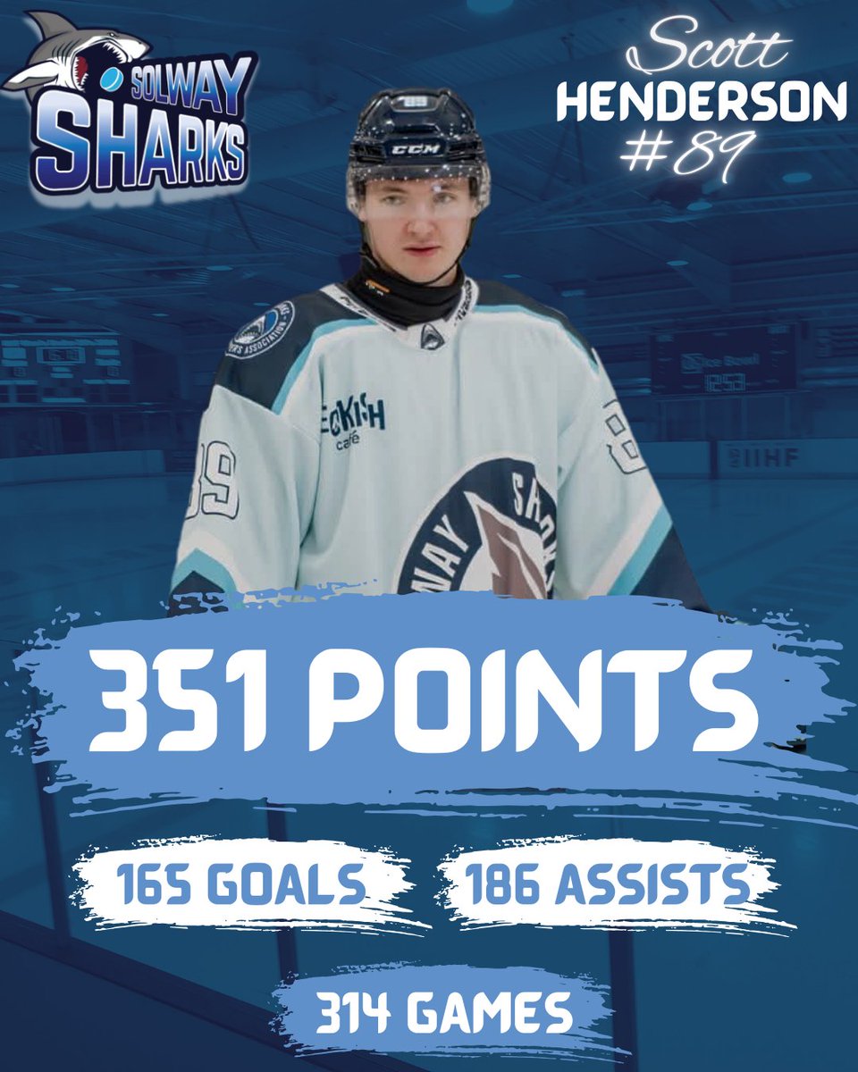 solwaysharks's tweet image. Congratulations to our Scott Henderson on reaching over 3️⃣5️⃣0️⃣ Sharks career points during Sunday's game against the Seahawks! 🤩

Scott currently sits third in the Sharks' all-time points scorer table - another huge milestone in our #89's Sharks career 🔥