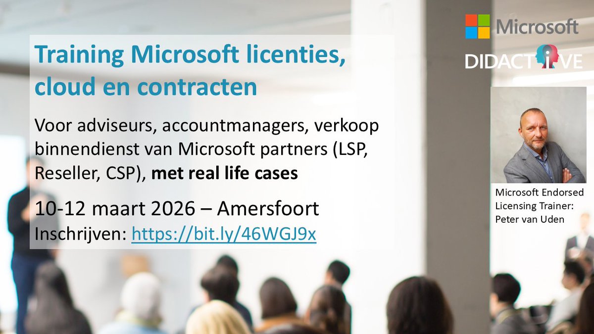 Wijzigingen in Microsoft licenties lastig bij te houden? Laat je in 3 dagen weer helemaal op de hoogte brengen door deze training van onze zuster #Didactive