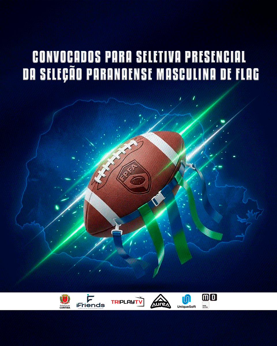fpfaoficial's tweet photo. Confira os convocados para seletiva presencial da Seleção Paranaense de Flag Football! https://t.co/jnMciVLu1i