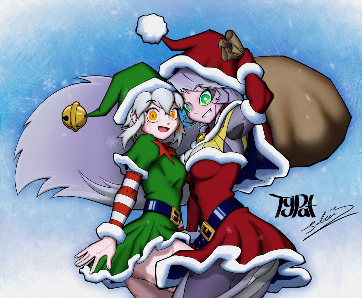 Happy new year! A collab between <a href="/NitroTypat/">Nitro🤖Typat</a> and me!

So here's Keziya and Lucy!