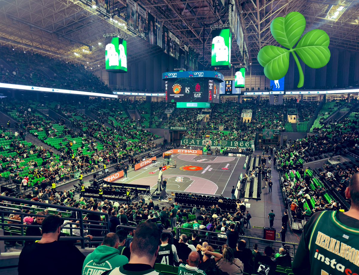 GiorgosKosts's tweet photo. Στην θέση μας. ΟΛΟΙ μαζί για την νίκη. ☘️💪
#paobc #WeTheGreens #ThisIsOurHome https://t.co/L6nSST5zqz