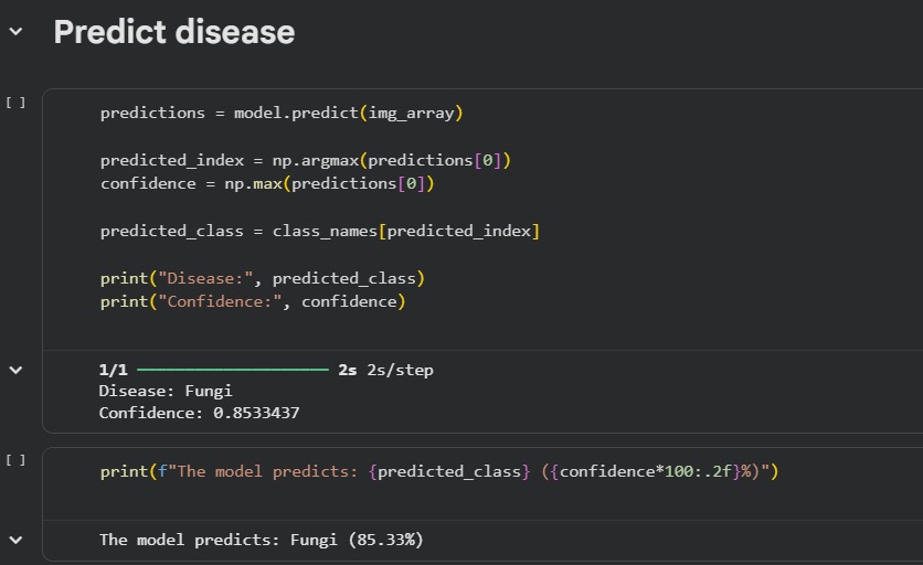 0xhonodev's tweet photo. Hello guys, how was your day?

Mine’s been busy training a deep learning model for potato leaf disease prediction.
Multi-class classification with 7 different diseases using  (MobileNetV2) | Input size: 224 × 224

#DeepLearning https://t.co/pJ1mGx85cd