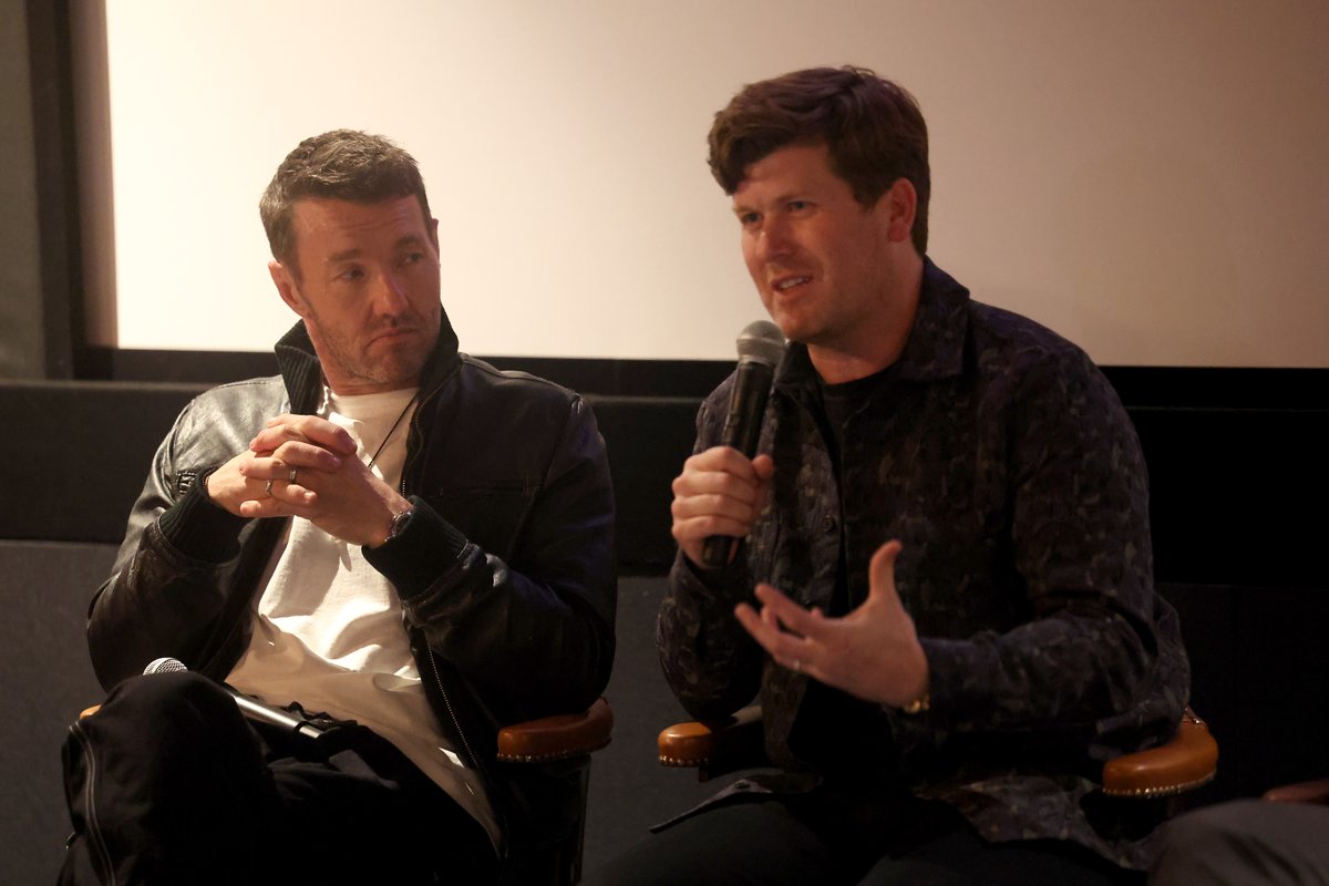 traindreamsfilm's tweet photo. Colman Domingo joins Clint Bentley, Joel Edgerton, Greg Kwedar, Bryce Dessner, and Adolpho Veloso for a special screening of Train Dreams. https://t.co/2B9AuAdJOl