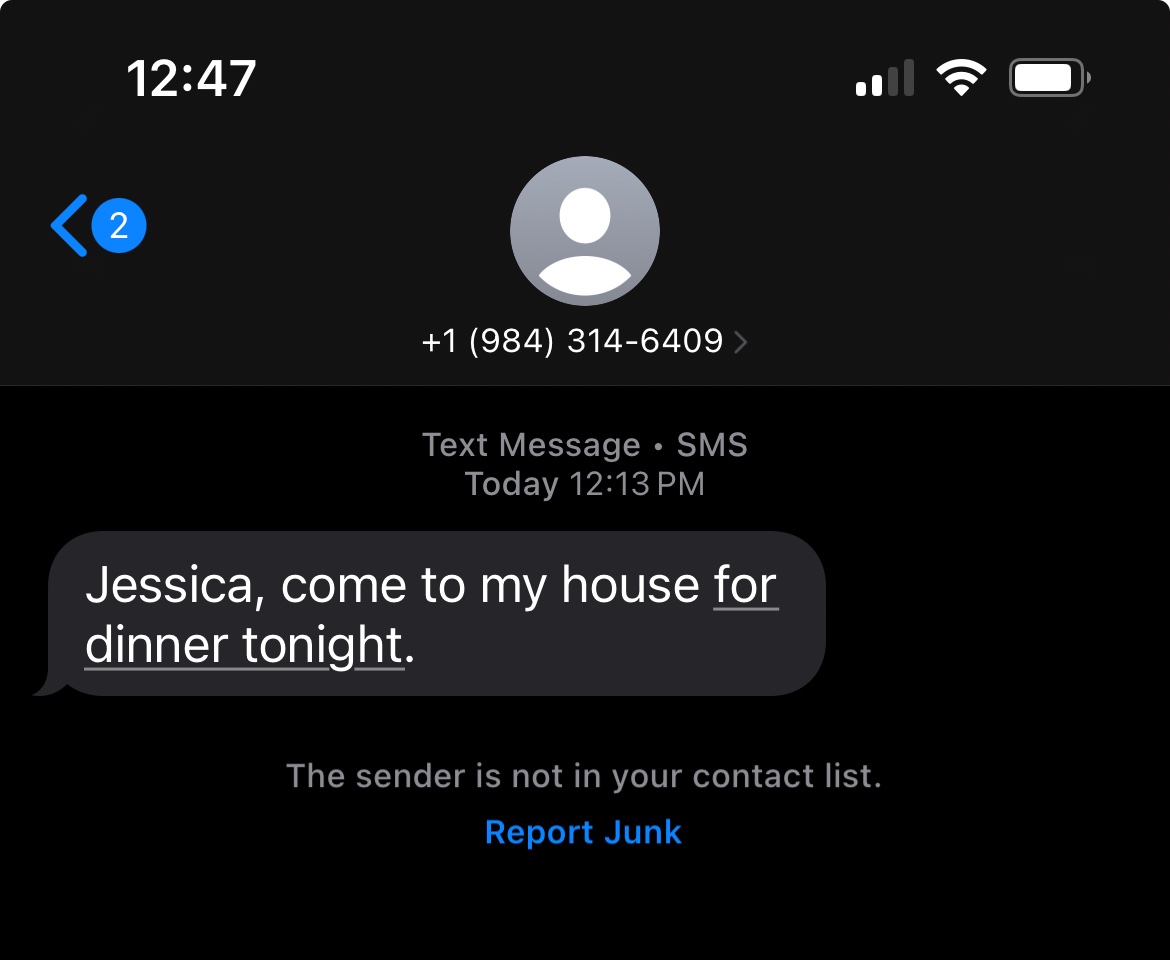 Patrockandroll's tweet photo. this scam text i got https://t.co/TtAo1tA0Zs
