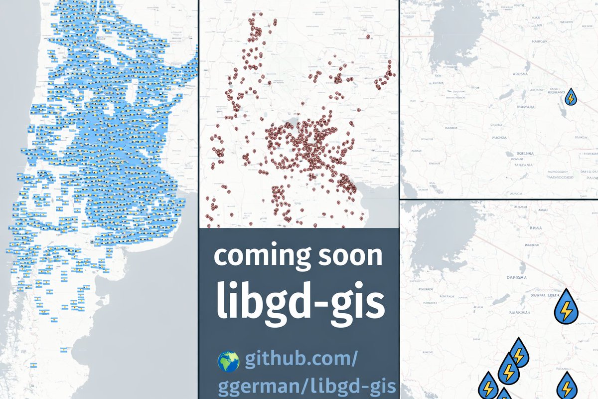 ruby_stack_news's tweet photo. 🚀 Ruby can now render real maps.

I’m building libgd-gis, a native geospatial raster engine for Ruby — render GeoJSON, basemaps and datasets directly into images.

Repo: https://t.co/H1xZd2Ns0L
Gem: https://t.co/blrirwYtHL

#rubyrelease30th #RubyLang https://t.co/iaWI92qySU