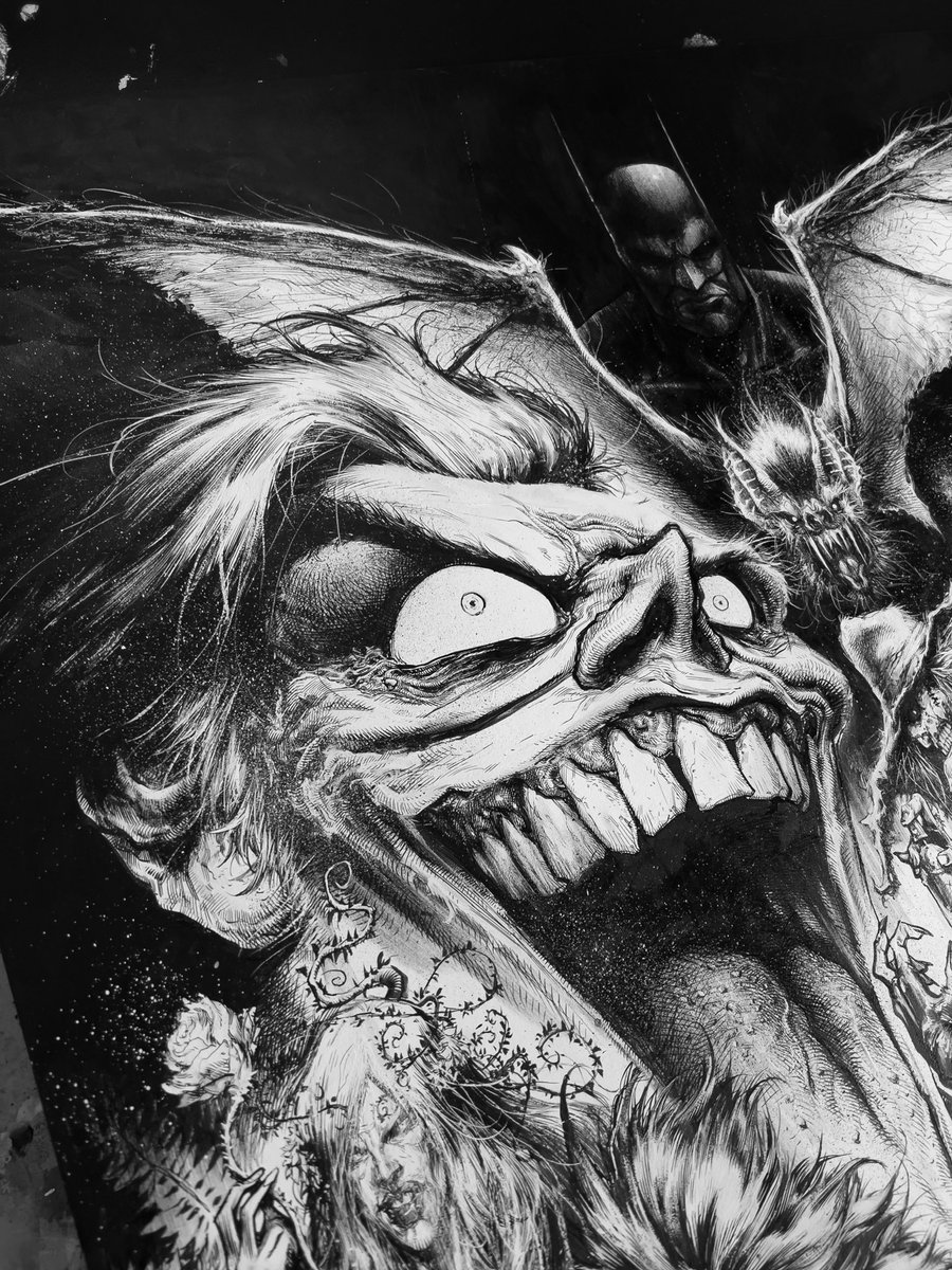 WAYSHAK's tweet photo. Some details of the “Batman - Rogues” piece I posted yesterday. https://t.co/wyW9vRUkdE