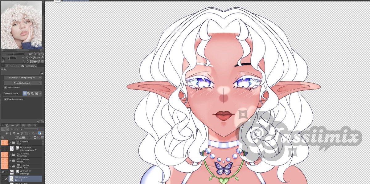 Hair WIP of my upcoming model🦋✨

#vt #WIP #Live2D